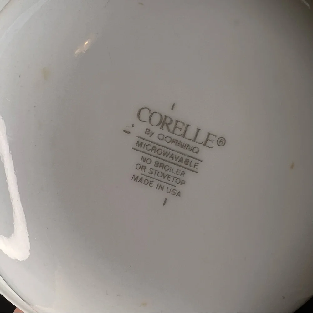 Corelle Corning Rosemarie Cereal Soup Bowl, Two Green Stripes, 6” Salad, Sauce